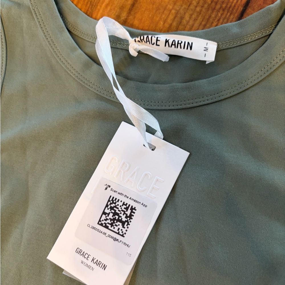 Grace Karin Sage Green Midi Dress - Picture 6 of 8